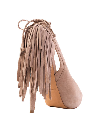 Excellent Brian Atwood Gray Genuine Suede High Heel Shoes Size 38.5