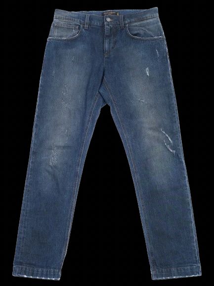 Excellent Dolce Gabbana Blue Distressed Jeans Size S