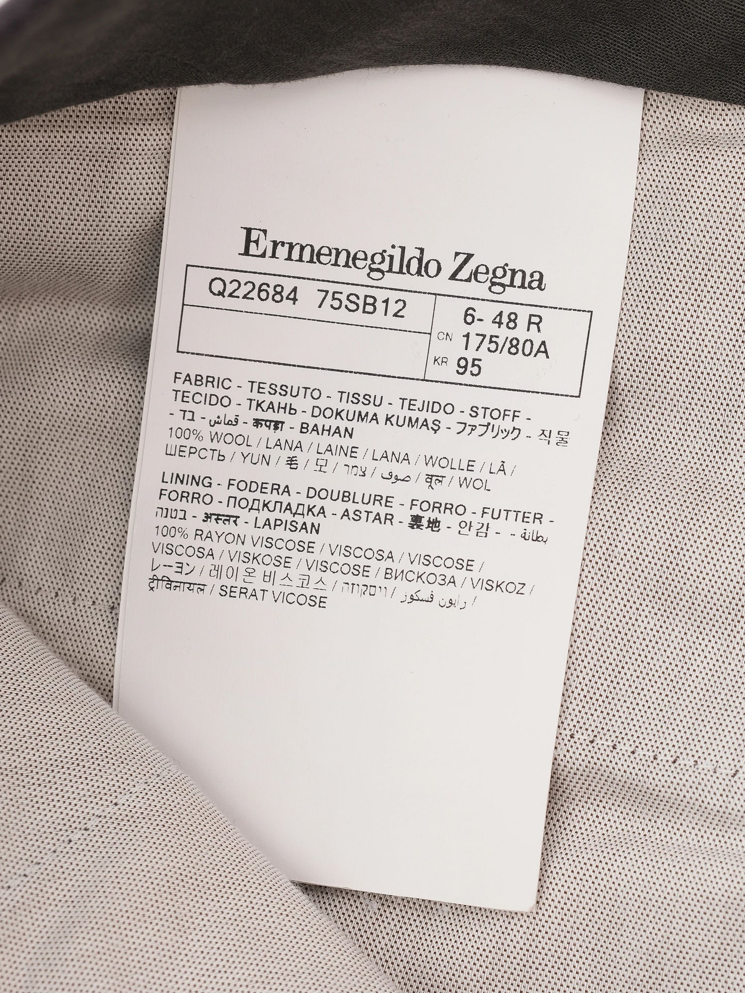 Perfect Ermenegildo Zegna Gray Wool Formal Pants Size M