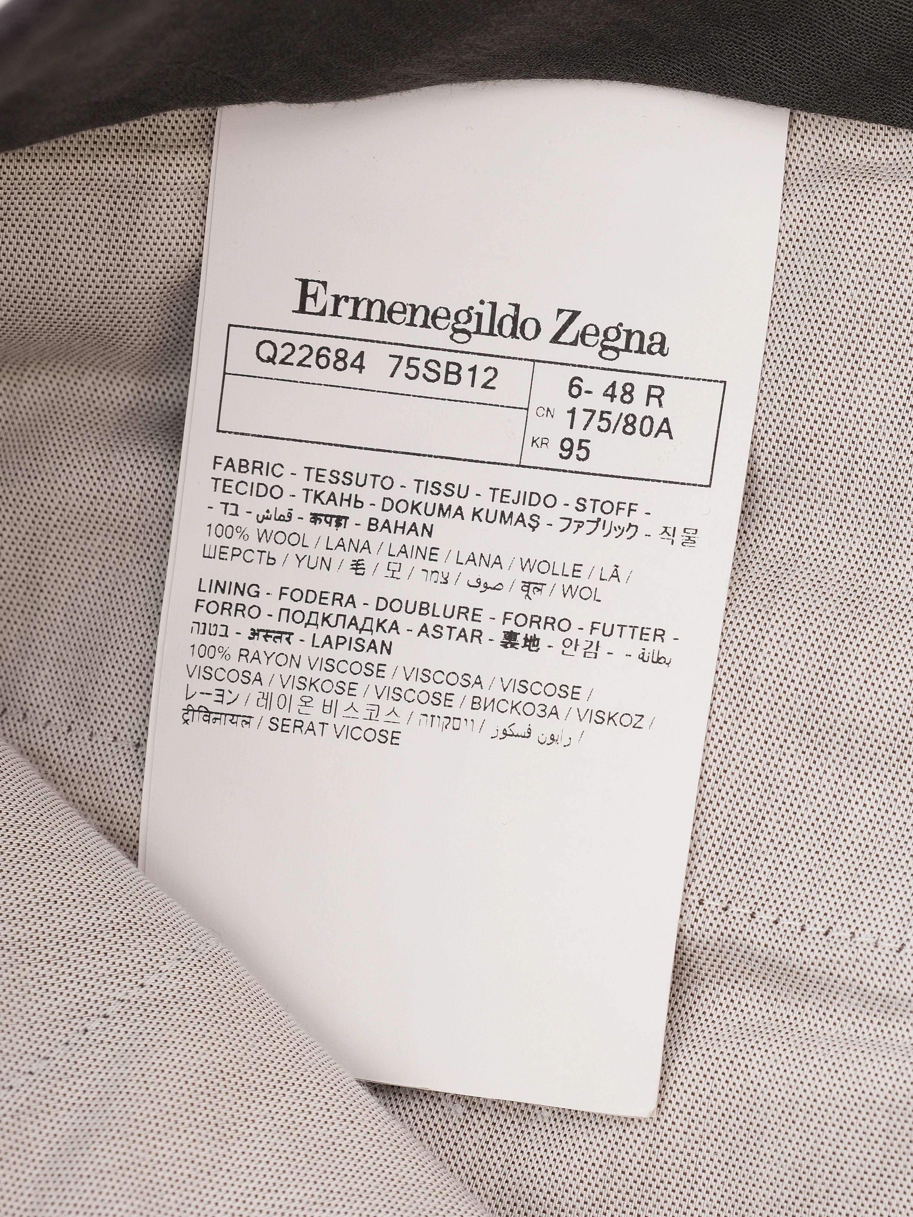 Perfect Ermenegildo Zegna Gray Wool Formal Pants Size M