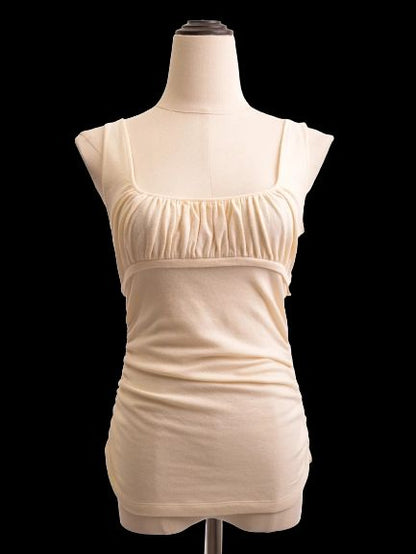 Excellent Narciso Rodriguez White Wool Sleeveless Top Size M