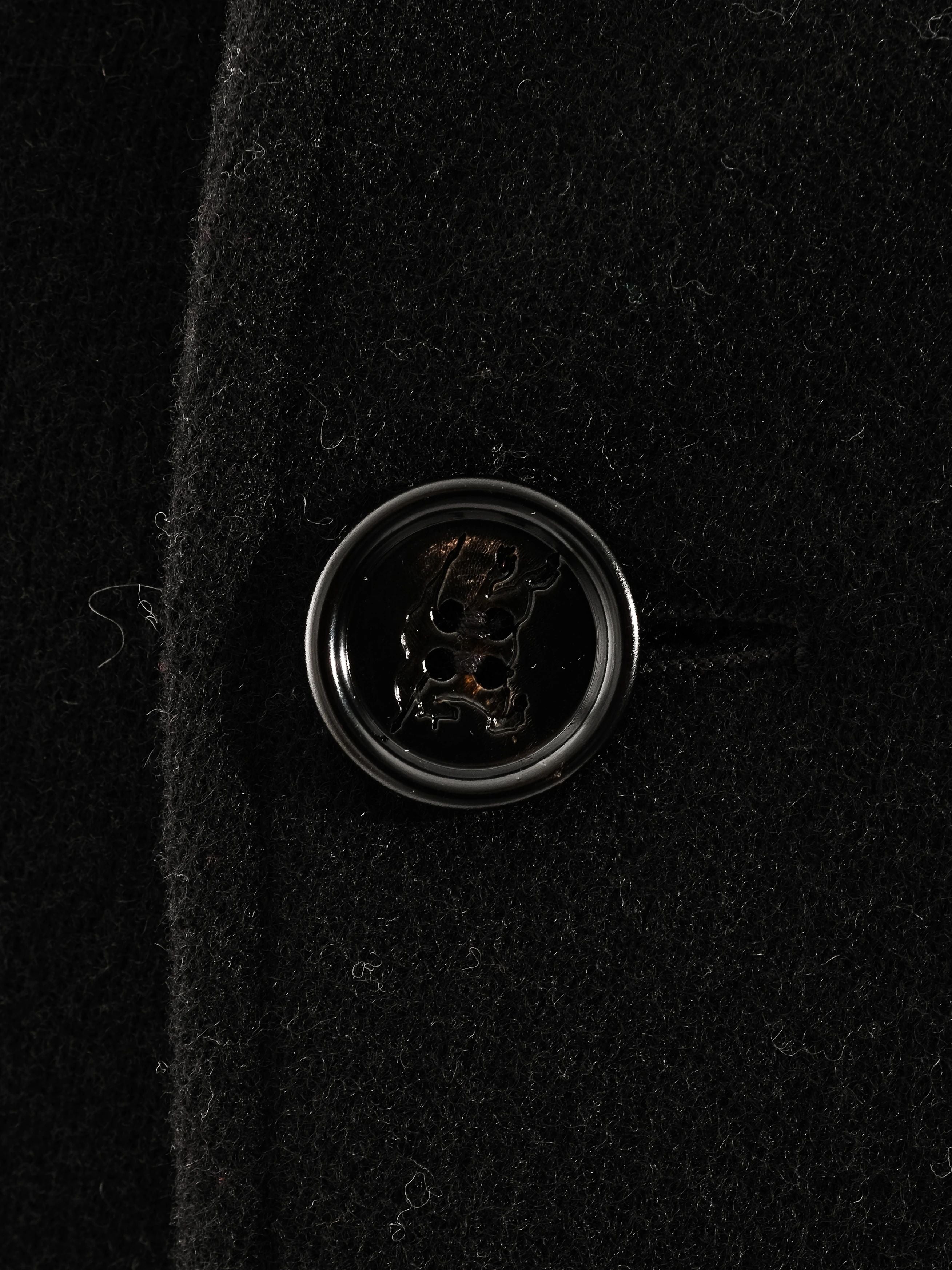 Perfect Burberry Black Wool Long Coat with Belt Size L