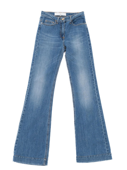Excellent Elisabetta Franchi Blue Flared Denim Jeans Size S