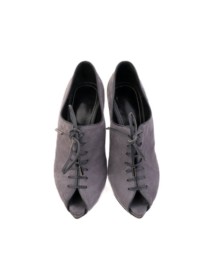 Excellent Nando Muzi Blue Suede High Heeled Shoes Size 38