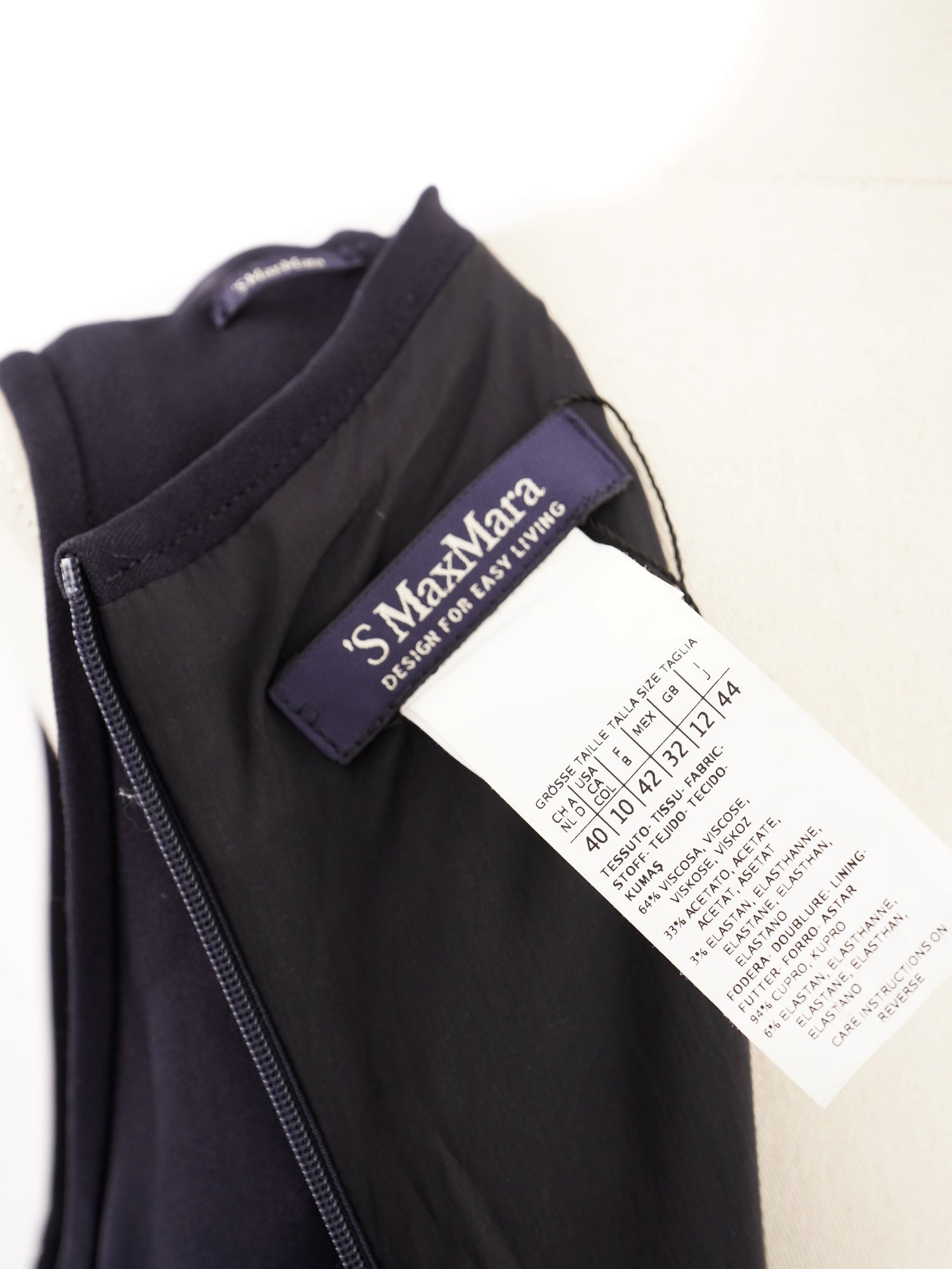 Max Mara Excellent Blue Sleeveless Dress in Viscose