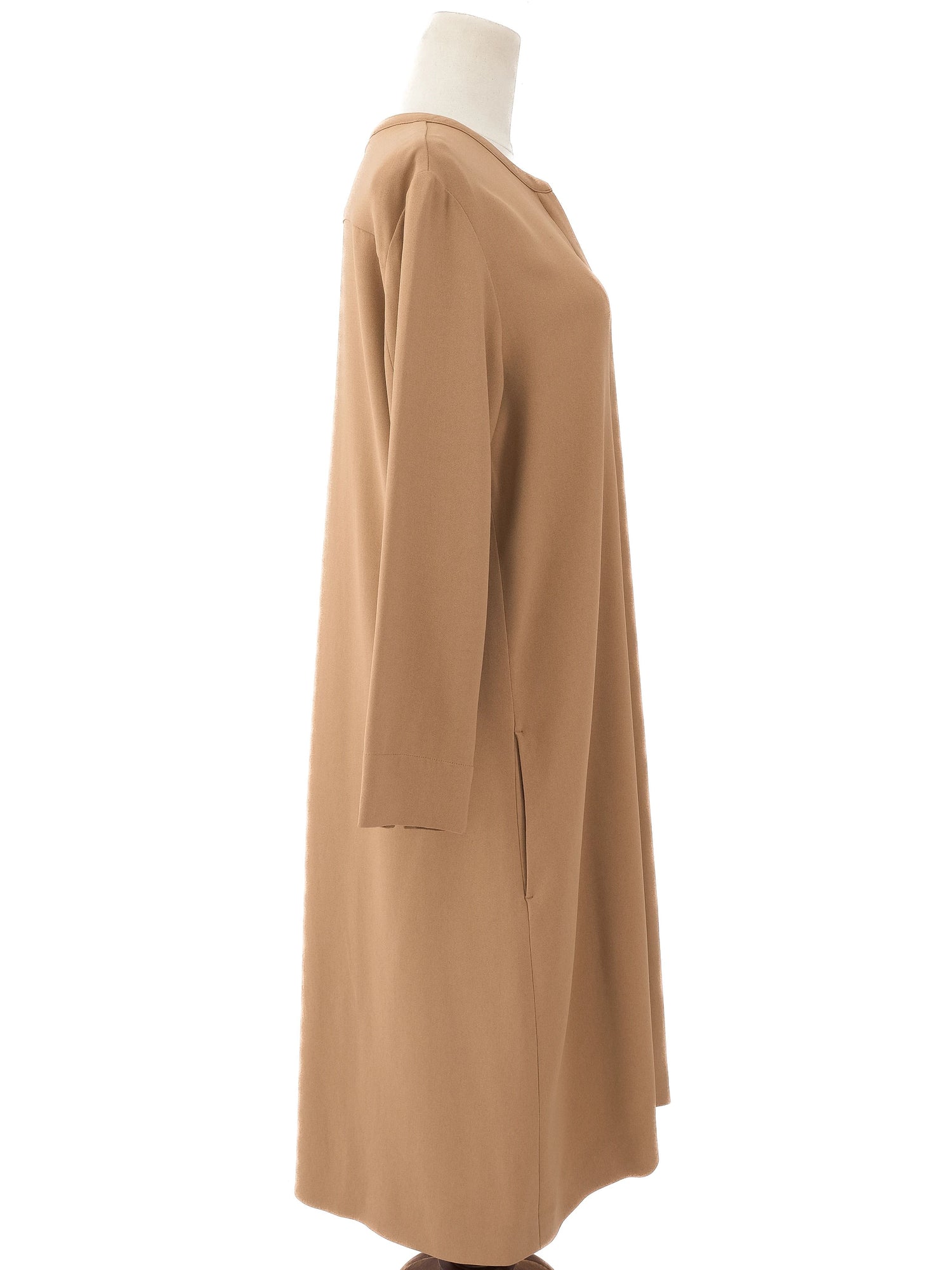 Excellent Max Mara Orange Viscose Long Coat Size L