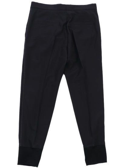 Excellent Brunello Cucinelli Black Wool Pants Cuffed Legs Women&