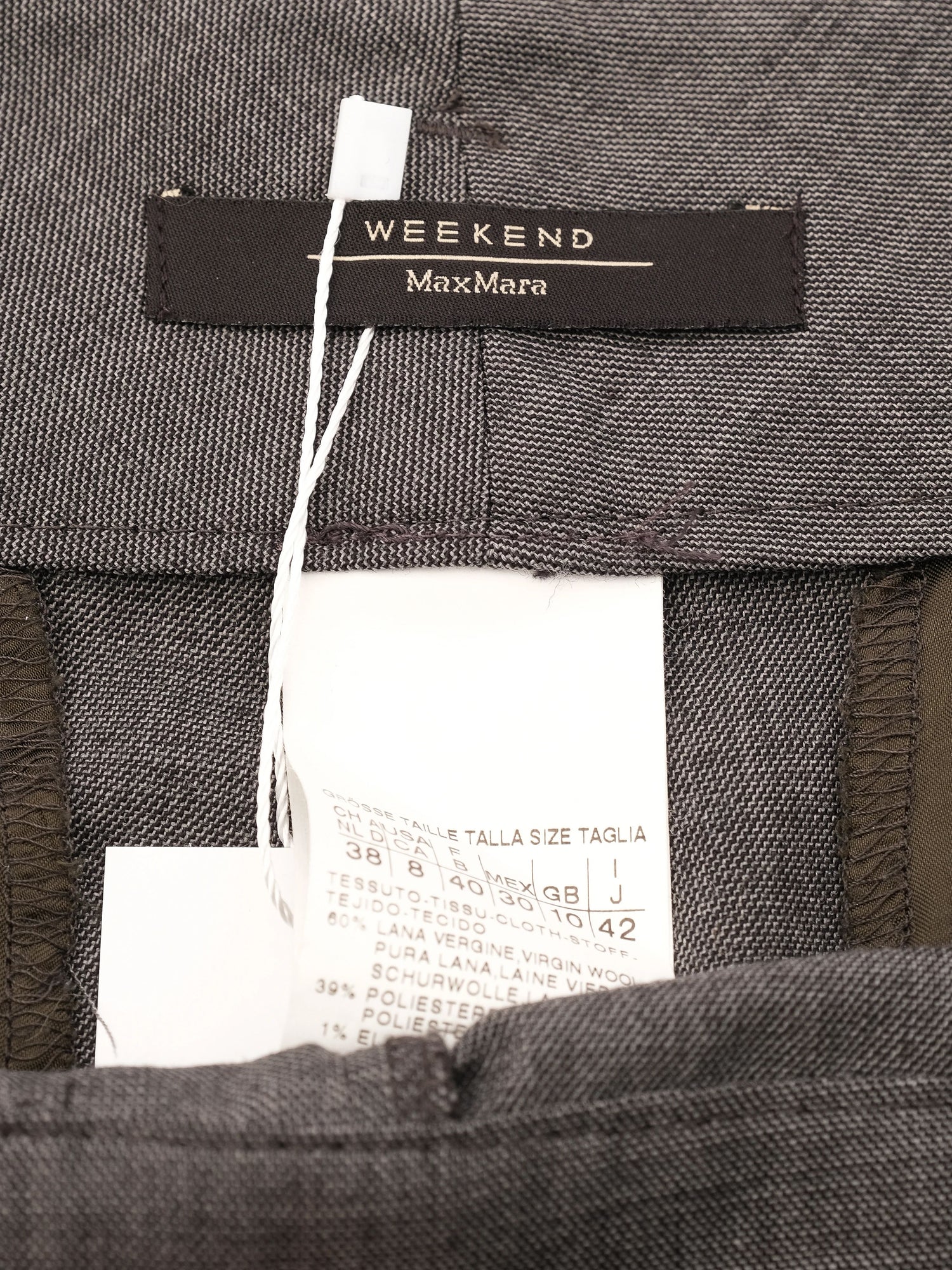 Excellent Weekend MaxMara Gray Wool Shorts Size M