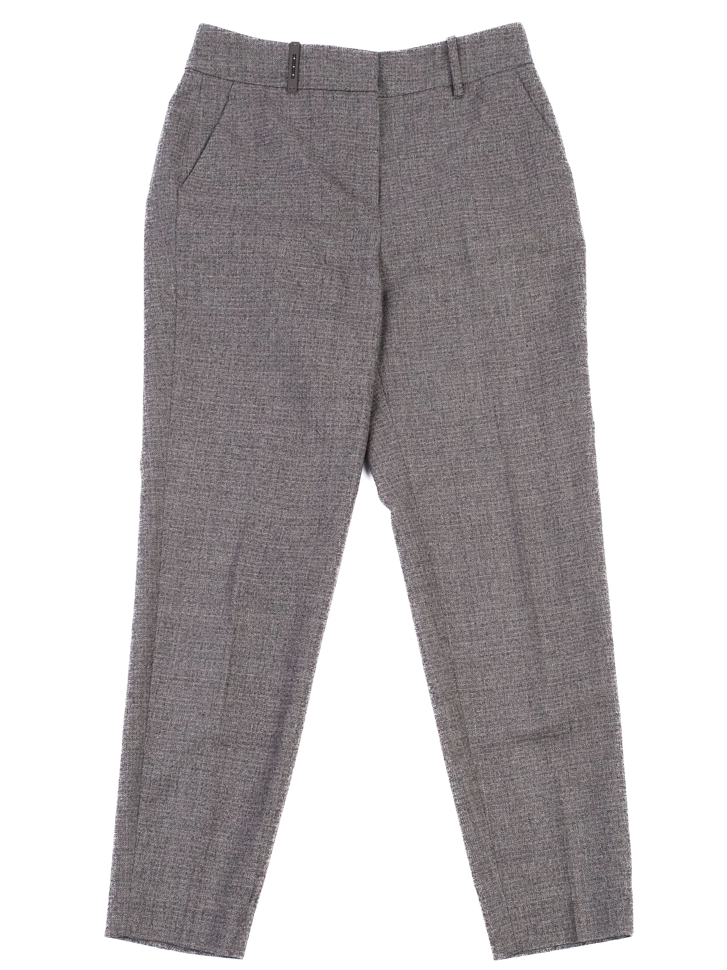 Peserico Gray Wool Pants Size L Excellent Condition Made in Italy