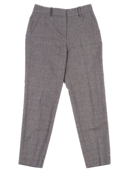 Peserico Gray Wool Pants Size L Excellent Condition Made in Italy