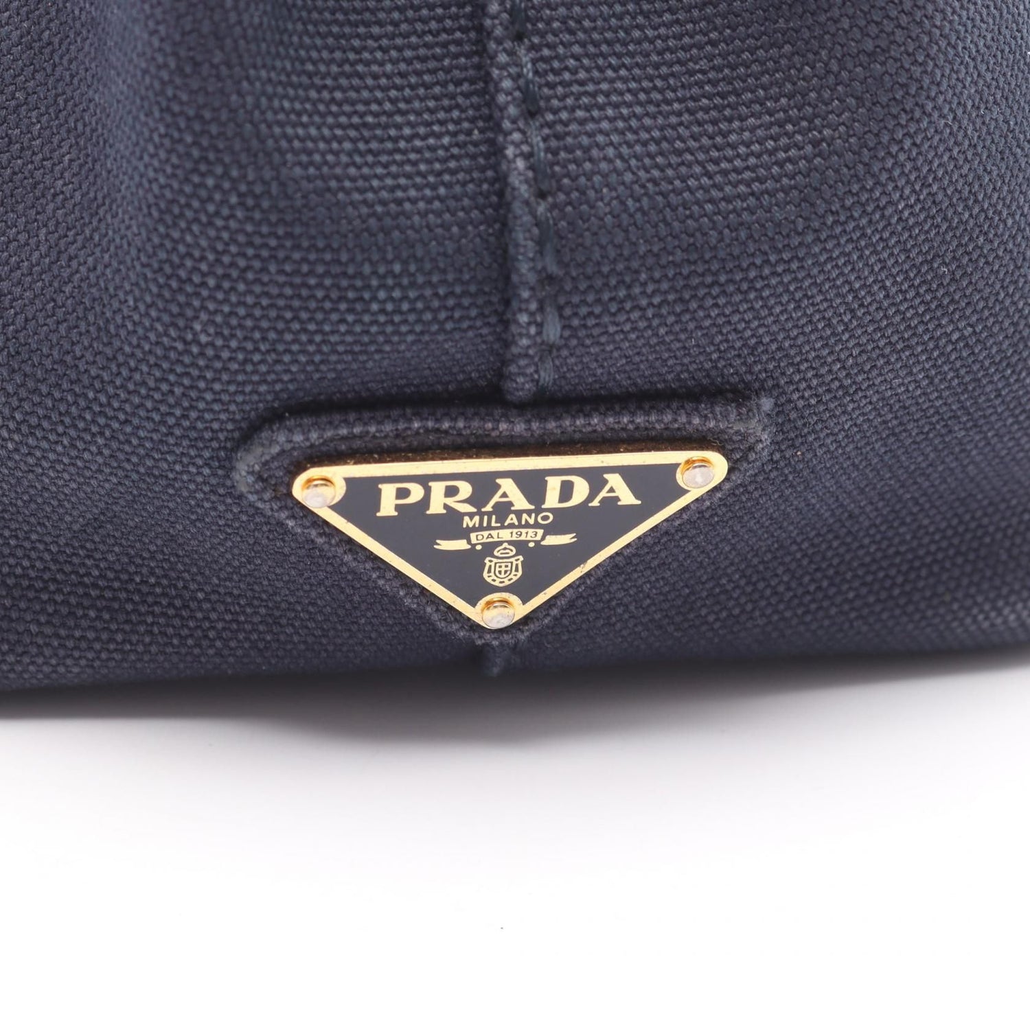 Prada Canapa Canapa Tote Bag Navy Canvas 1bg 439