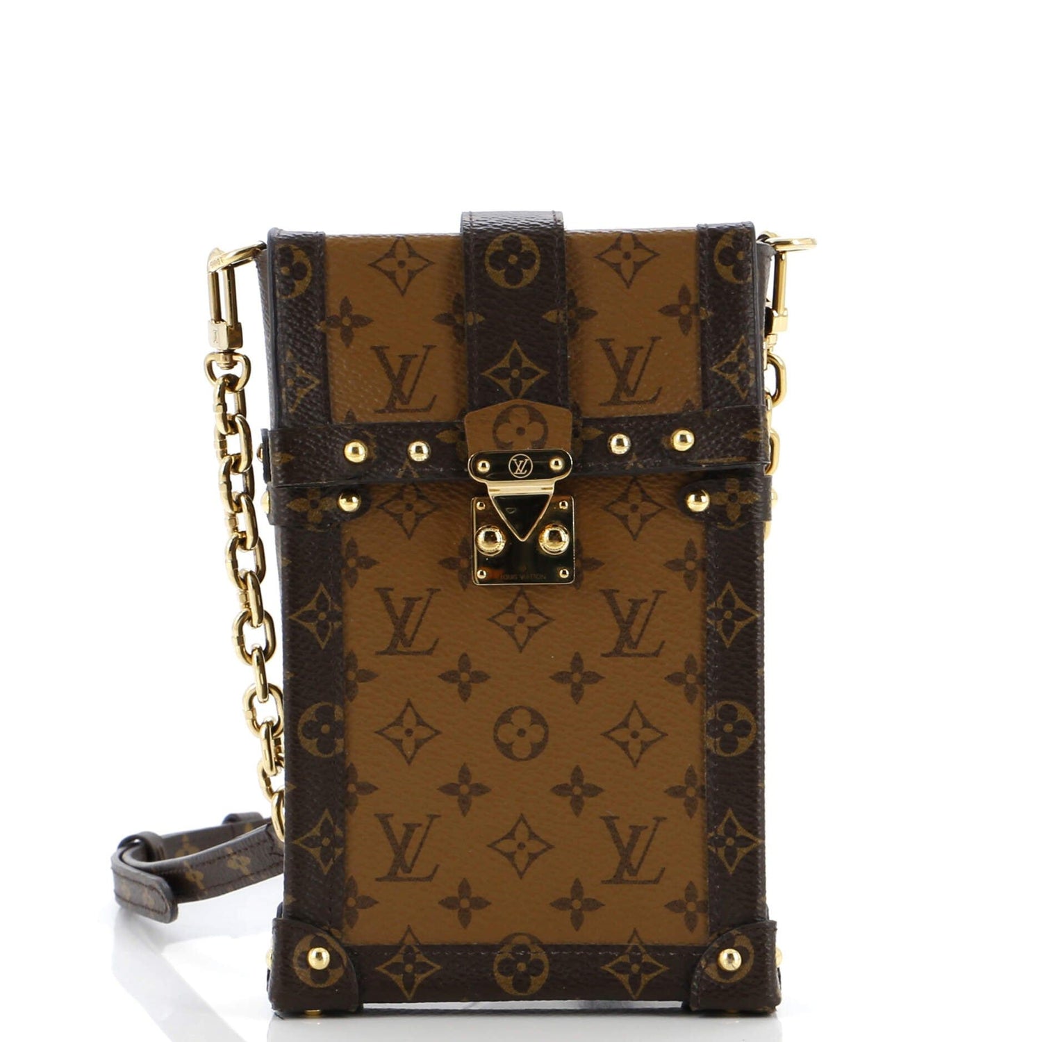 Louis Vuitton Vertical Trunk Pochette Reverse Monogram Canvas