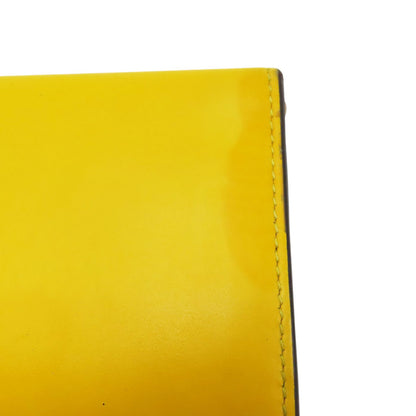 Fendi Logo Long Wallet Calfskin Yellow