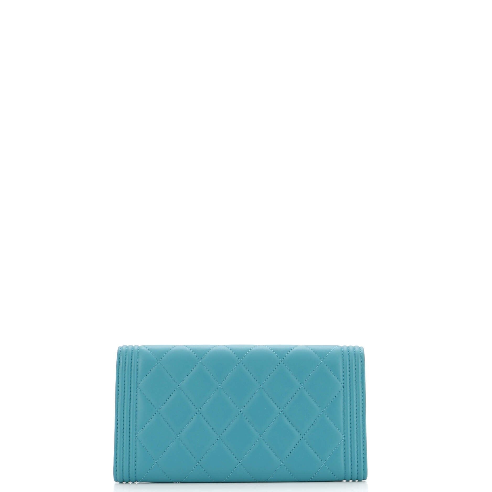 Chanel Boy Flap Wallet Quilted Lambskin Long
