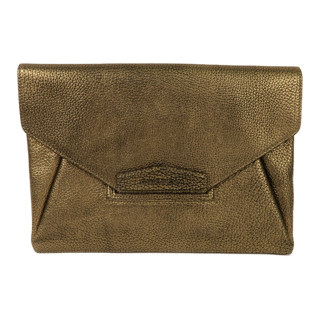 Givenchy Cowhide Leather Clutch Bag Business Bag Clutch Bag Gold Calfskin (cowhide)