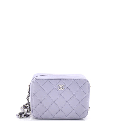 Chanel Square Cc Chain Camera Bag Quilted Caviar Mini