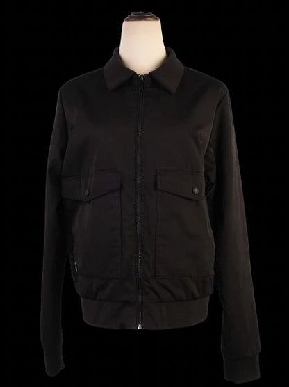 Excellent Karl Lagerfeld Black Jacket Size 15 Polyester Women&