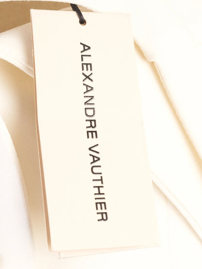NEW Alexandre Vauthier White Formal Vest Size S Deep V-neck Design
