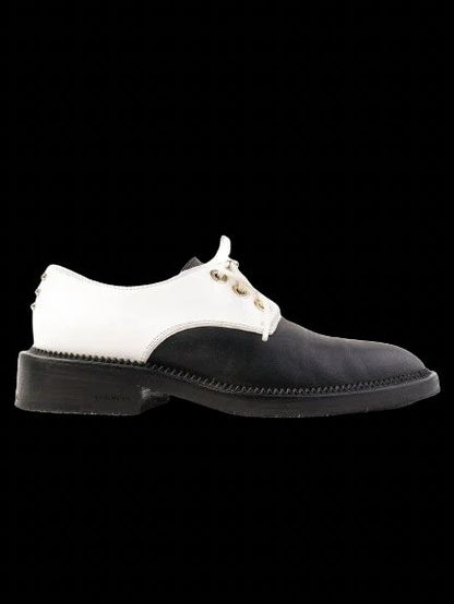 Excellent Givenchy Black &amp; White Leather Saddle Shoes Size 34.5