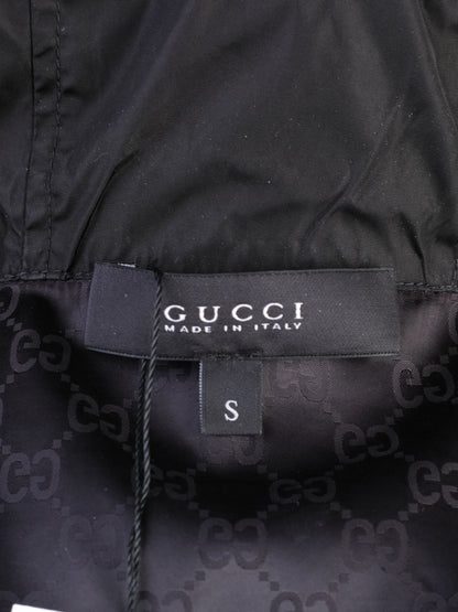 Gucci Black Hooded Jacket Nylon Size S Excellent Condition