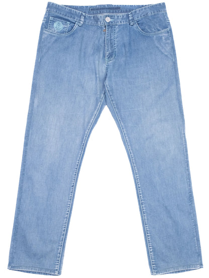 Excellent Stefano Ricci Light Blue Cotton Jeans Size XXL