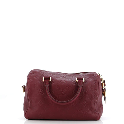 Louis Vuitton Speedy Bandouliere Bag Monogram Empreinte Leather 25