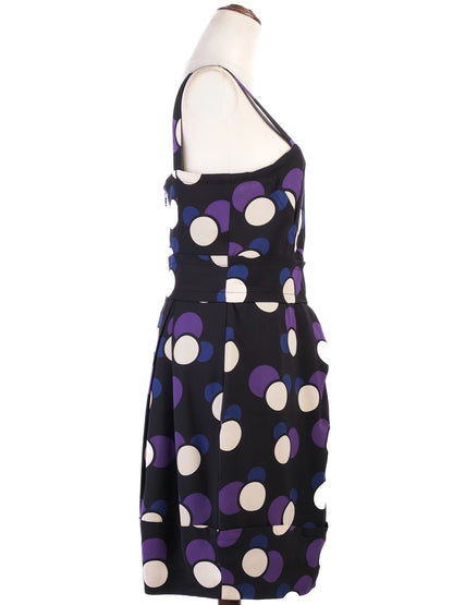 Excellent Marc Jacobs Silk Sleeveless Dress Size M Polka Dots