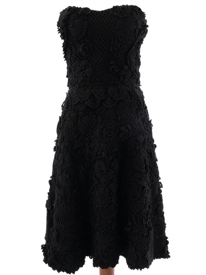 Excellent Ralph Lauren Black Sleeveless Dress Size S Viscose