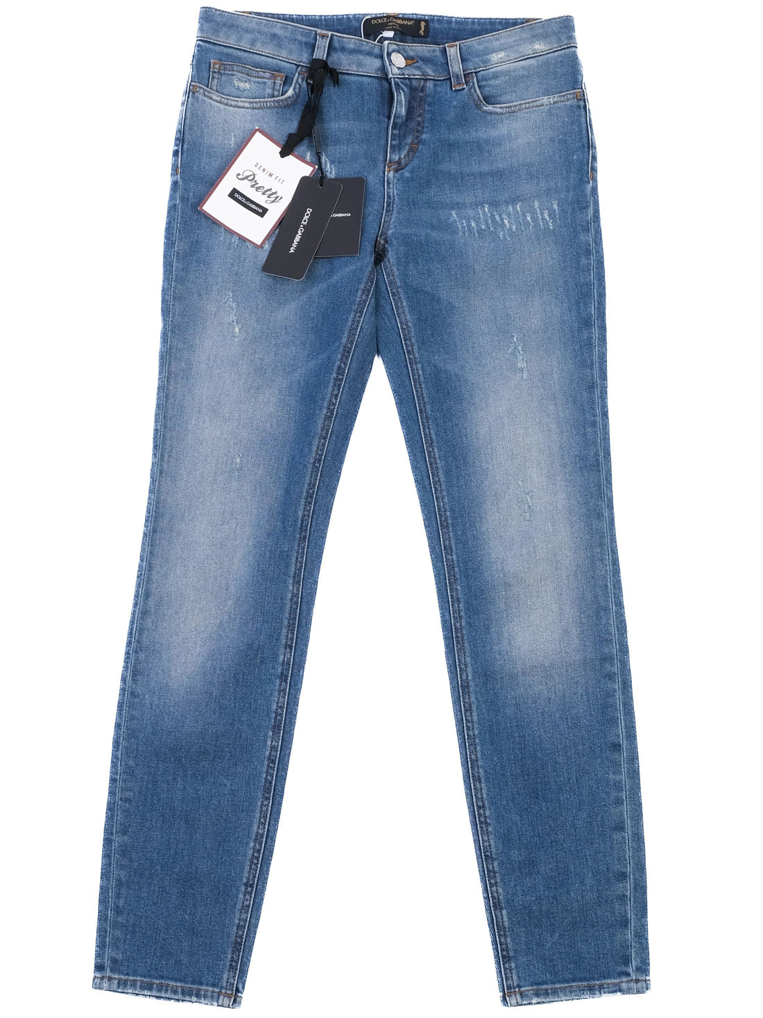 NEW Dolce Gabbana Blue Cotton Jeans Women&