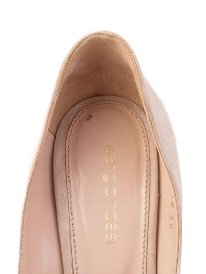 Excellent Sergio Rossi White Leather High-Heeled Shoes for Women