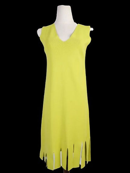 Excellent D.Exterior Green V-Neck Sleeveless Dress Size S
