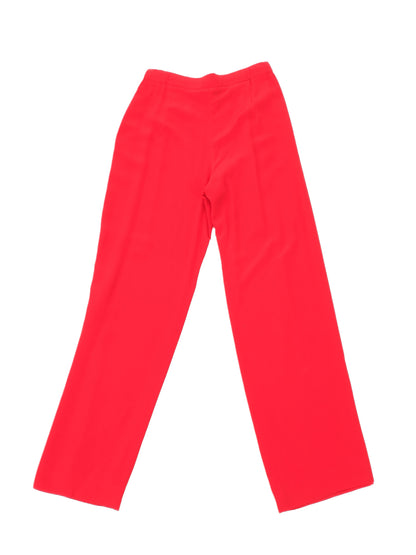 Excellent Max Mara Red Silk Wide-Leg Pants Size L Made in Italy