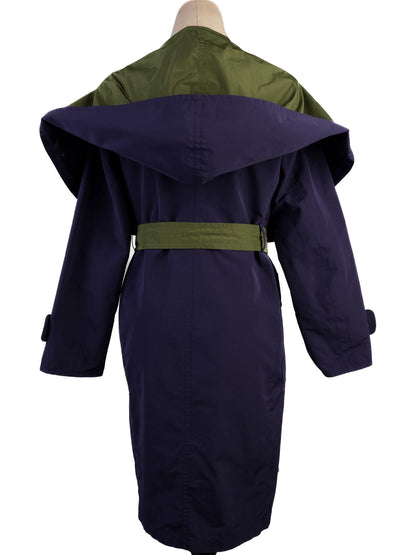 Max Mara Perfect Condition Blue Two-Tone Coat Size XS