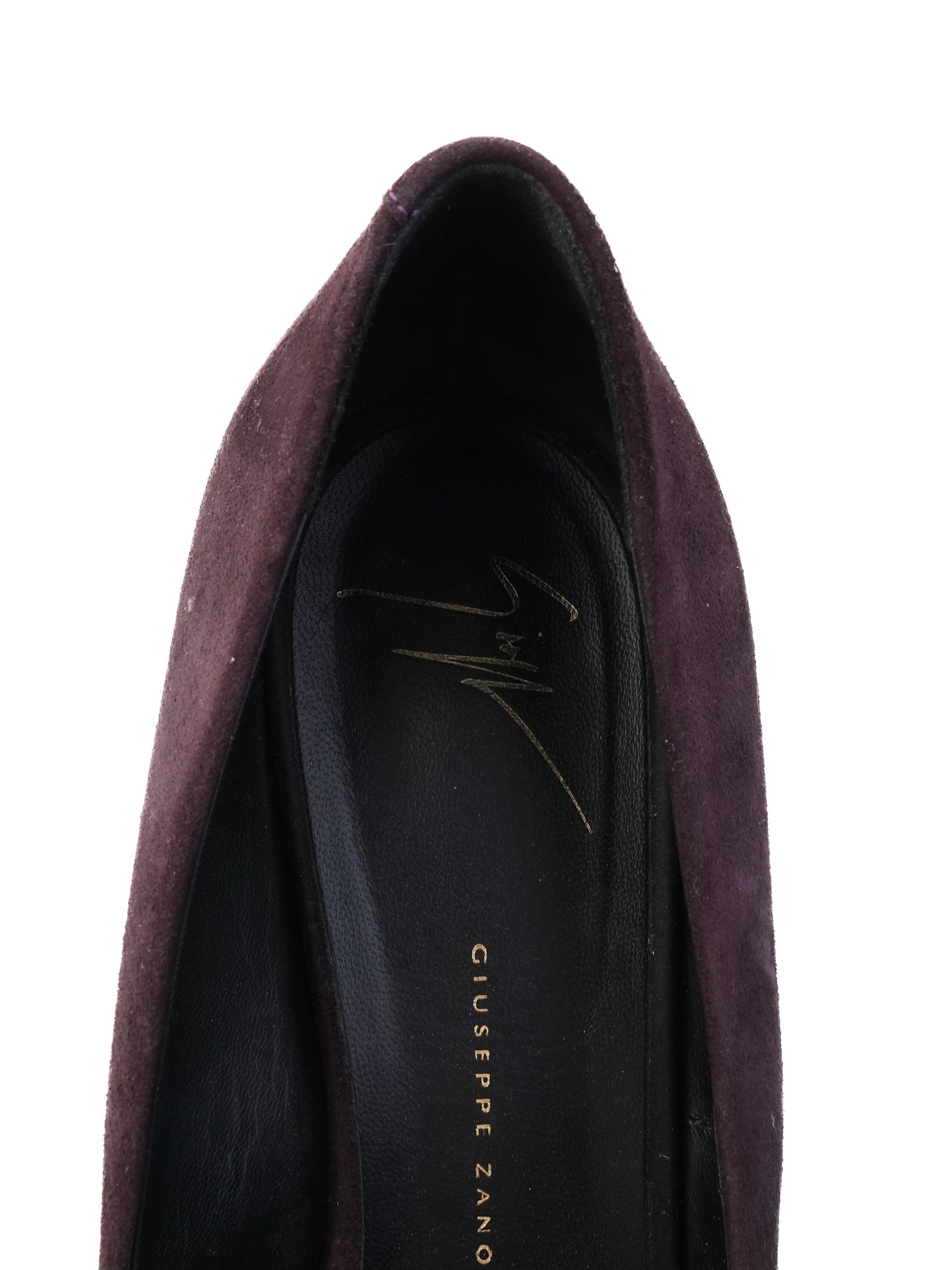 Excellent Giuseppe Zanotti Purple Suede High-Heeled Platform Shoes Size 37.5