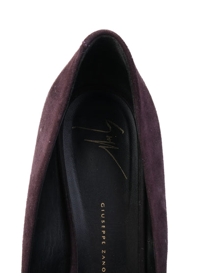 Excellent Giuseppe Zanotti Purple Suede High-Heeled Platform Shoes Size 37.5