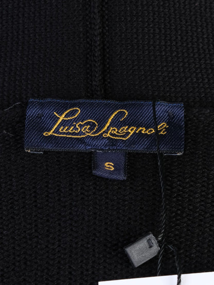 Excellent Luisa Spagnoli Wool Dress Black Green Size S Floral Pattern