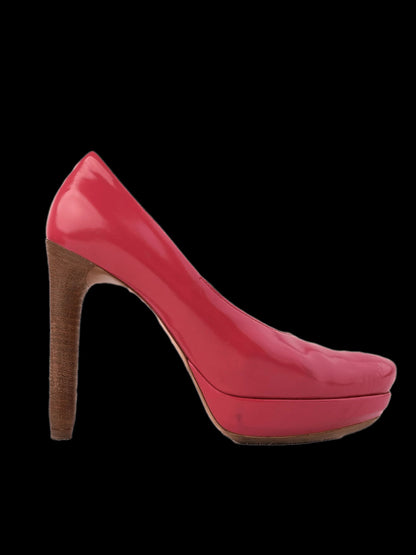 Excellent Louis Vuitton Red Leather High-Heeled Shoes Size 37