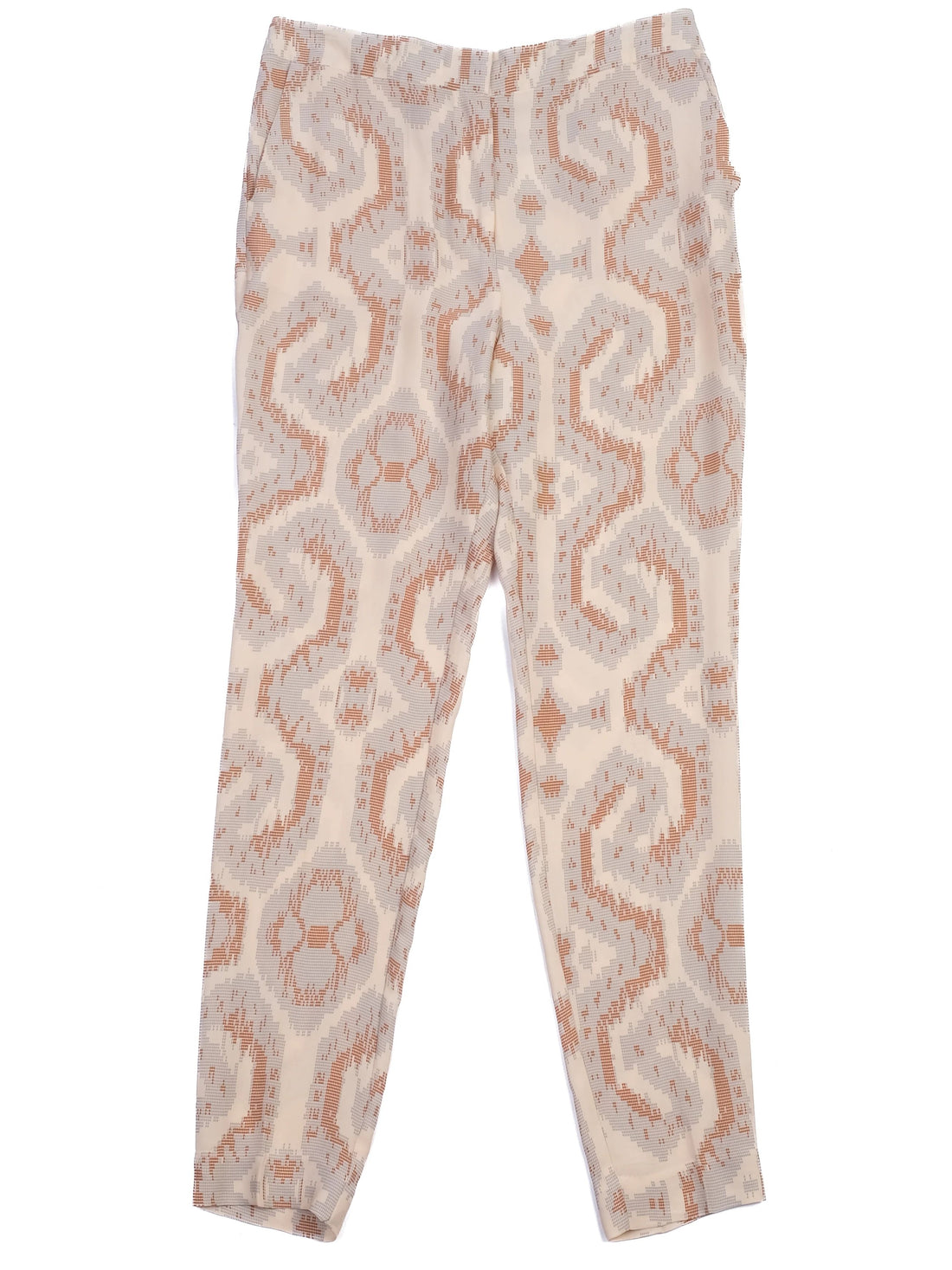 NEW By Malene Birger White Patterned Pants Size S Viscose