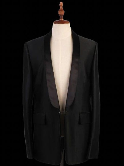 Excellent Bikkembergs Black Tuxedo Jacket Satin Lapels Size L