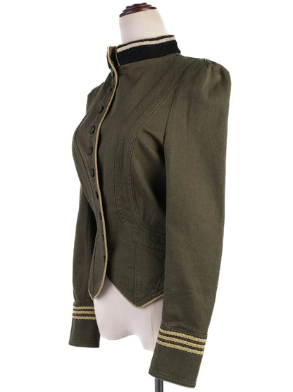 Excellent Zadig&amp;Voltaire Olive Green Military-Style Jacket Size S
