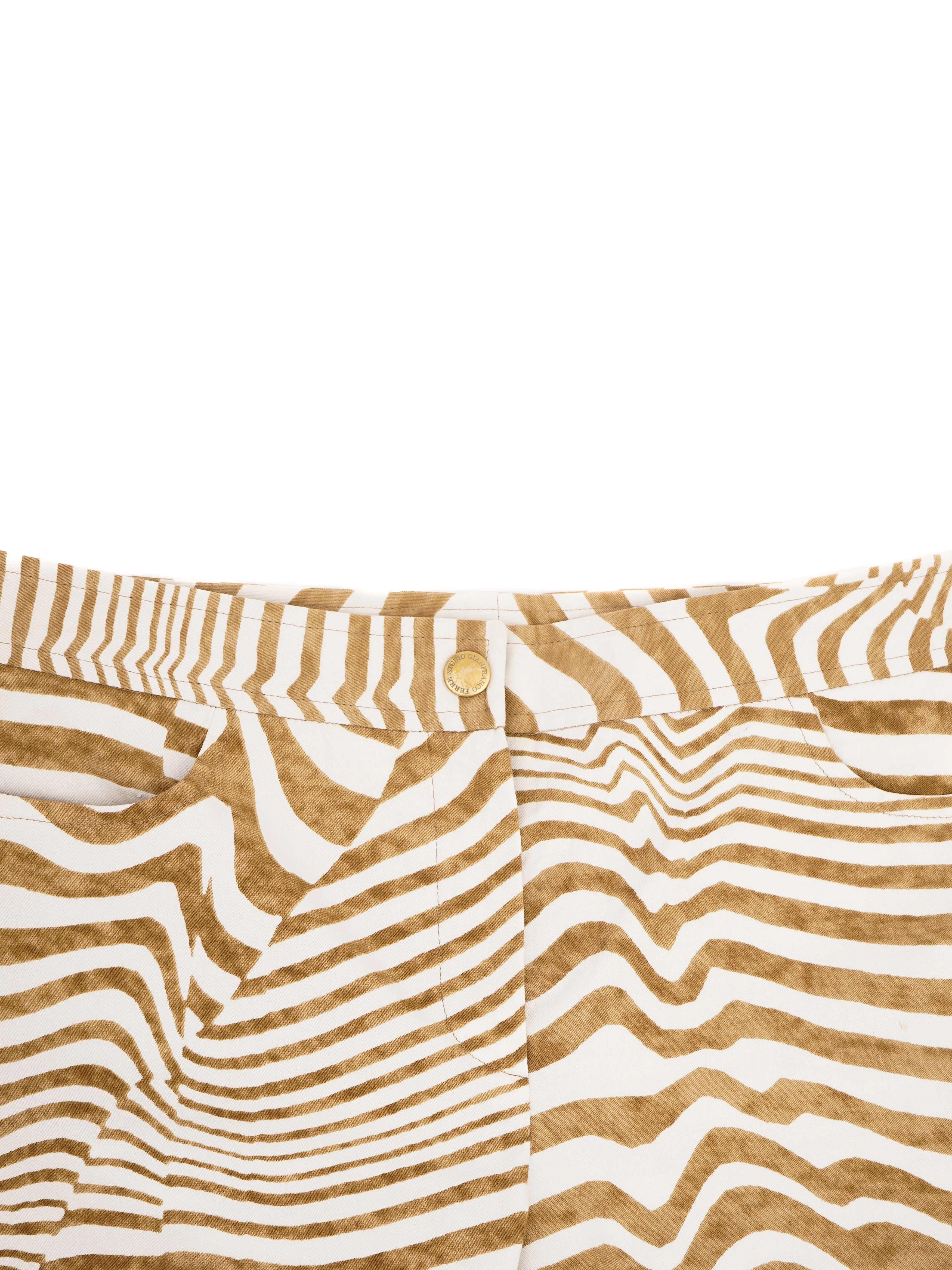 Perfect Gianfranco Ferre Orange Striped Shirt Size M Women