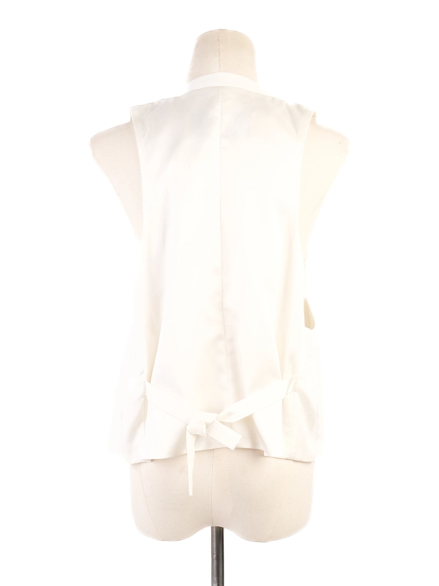 NEW Alexandre Vauthier White Formal Vest Size S Deep V-neck Design