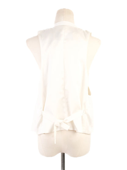 NEW Alexandre Vauthier White Formal Vest Size S Deep V-neck Design