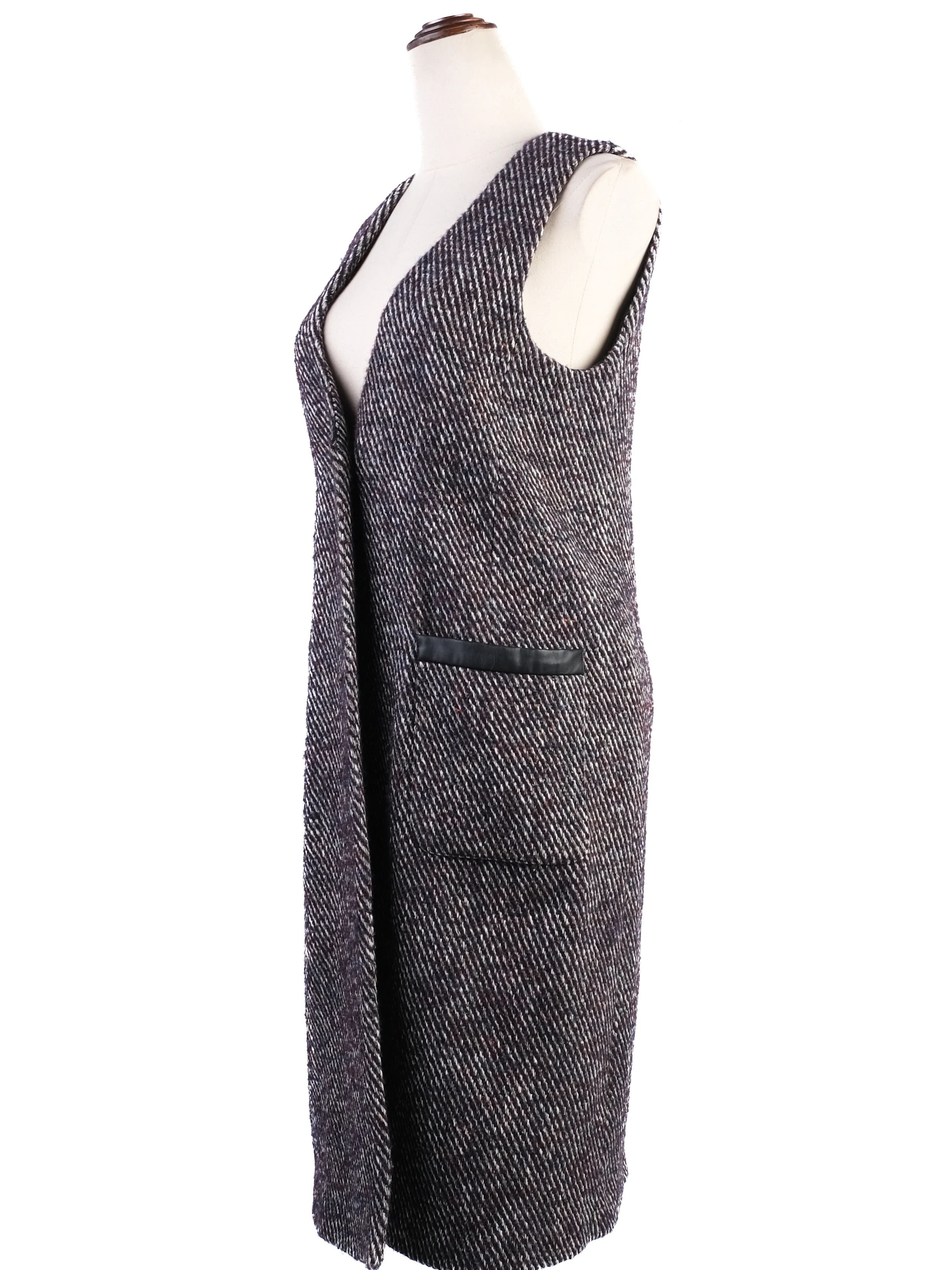 Excellent Liu Jo Gray Wool Sleeveless Dress Size S with Pockets