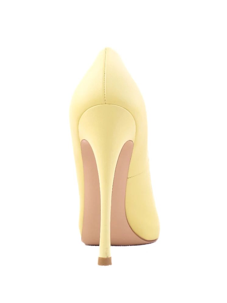 Excellent Gianvito Rossi Yellow Leather High-Heeled Shoes Size 39