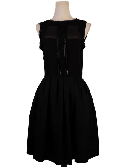 Excellent Schumacher Black Silk Sleeveless Dress Size XS
