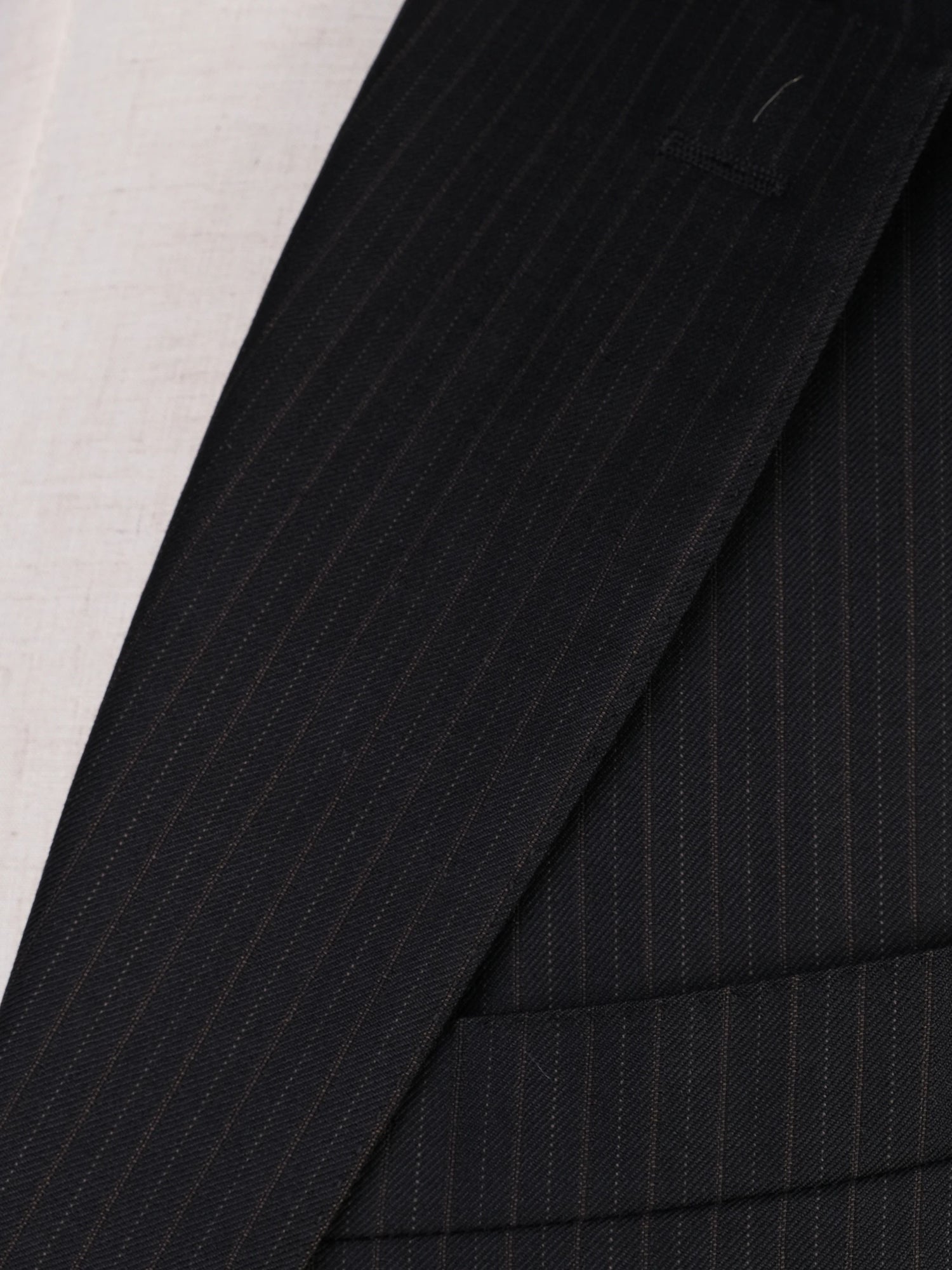 Excellent Canali Black Wool Pinstripe Suit Jacket Size XXL