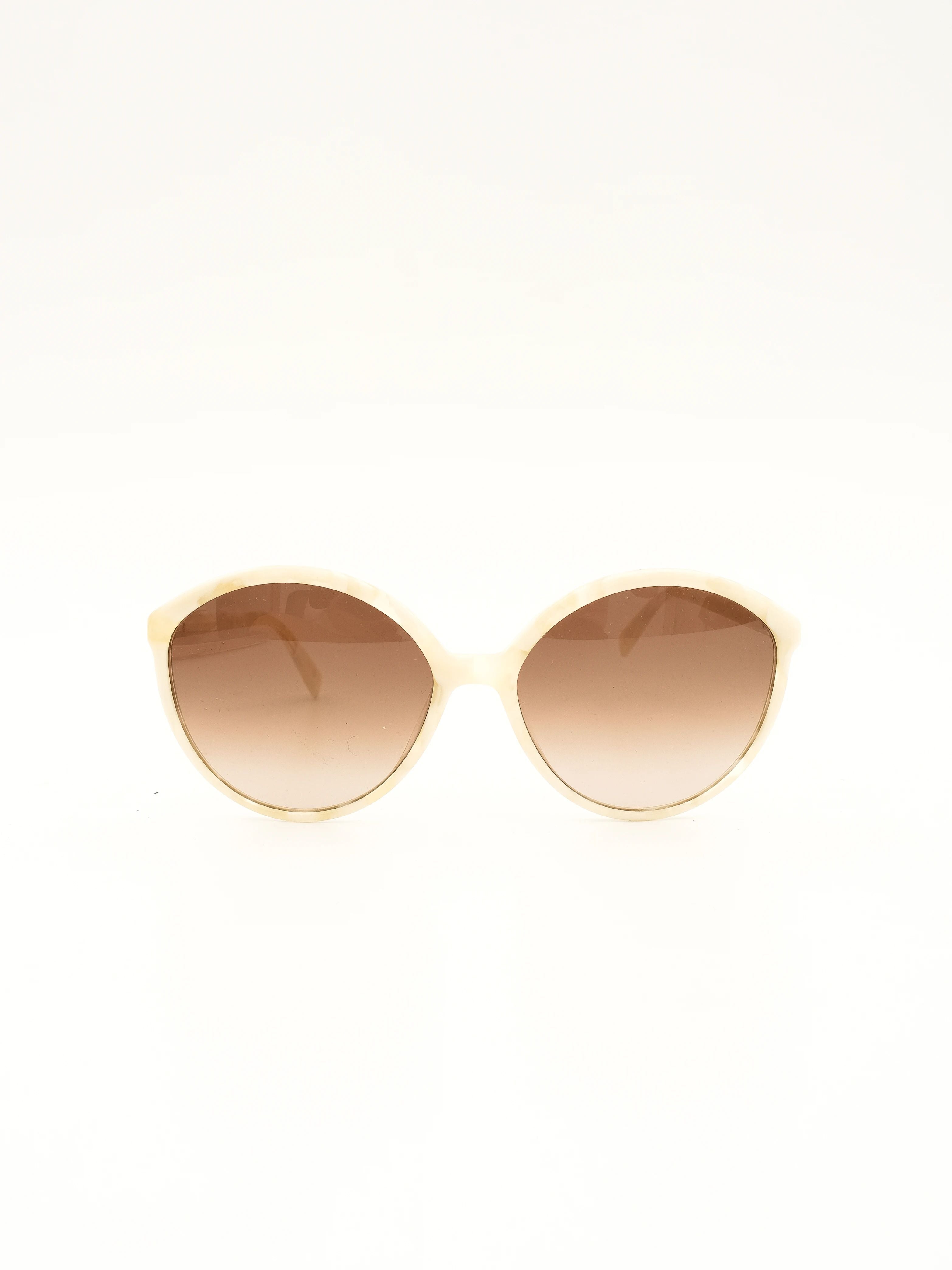 Max Mara Round Sunglasses with Gradient Lenses and Case