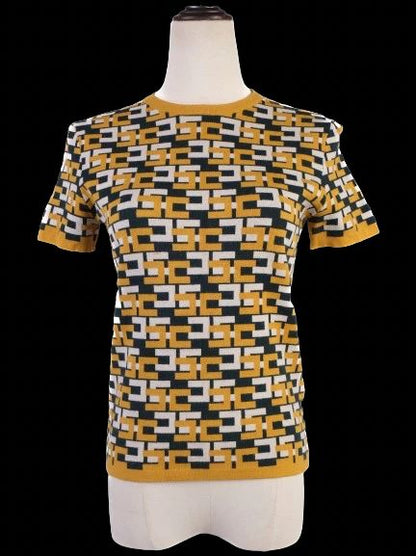 Excellent Elisabetta Franchi Short-Sleeve Sweater Size M Combined