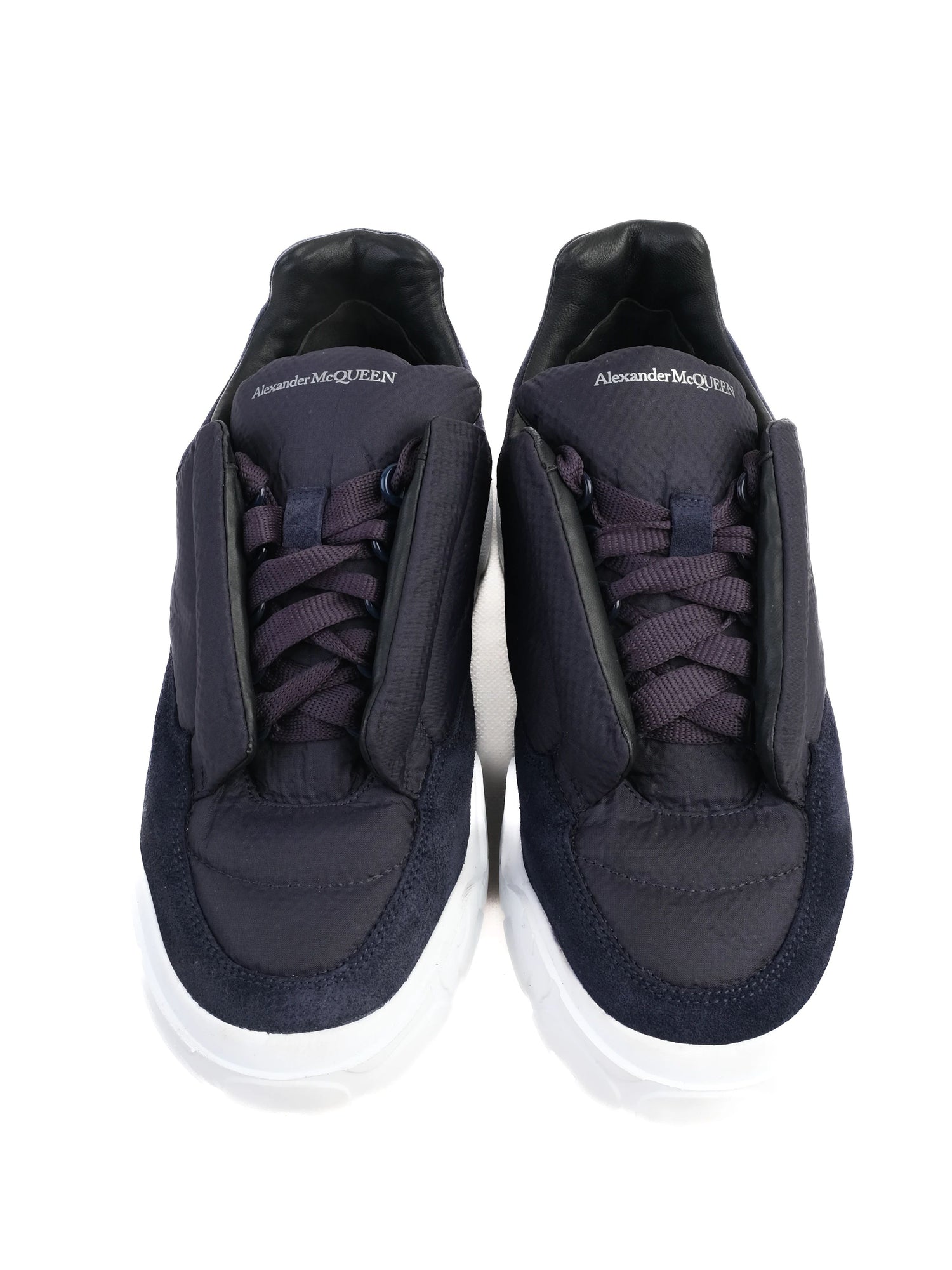 Excellent Alexander McQueen Blue Fabric Sneakers Size 41